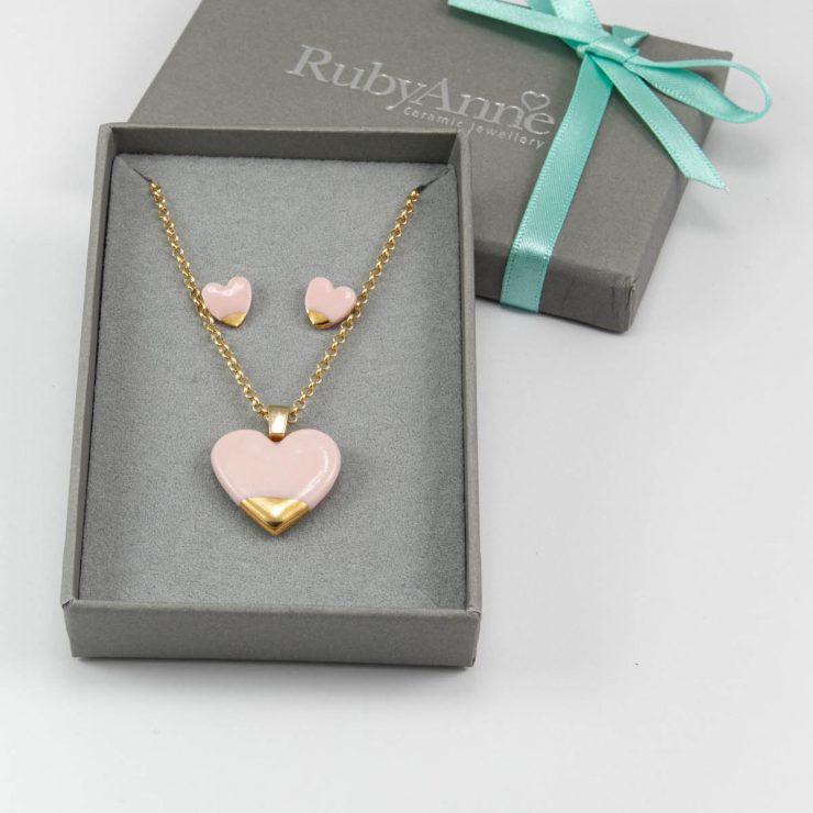 Pink, Gold, Heart Gift Set, Medium, 20mm