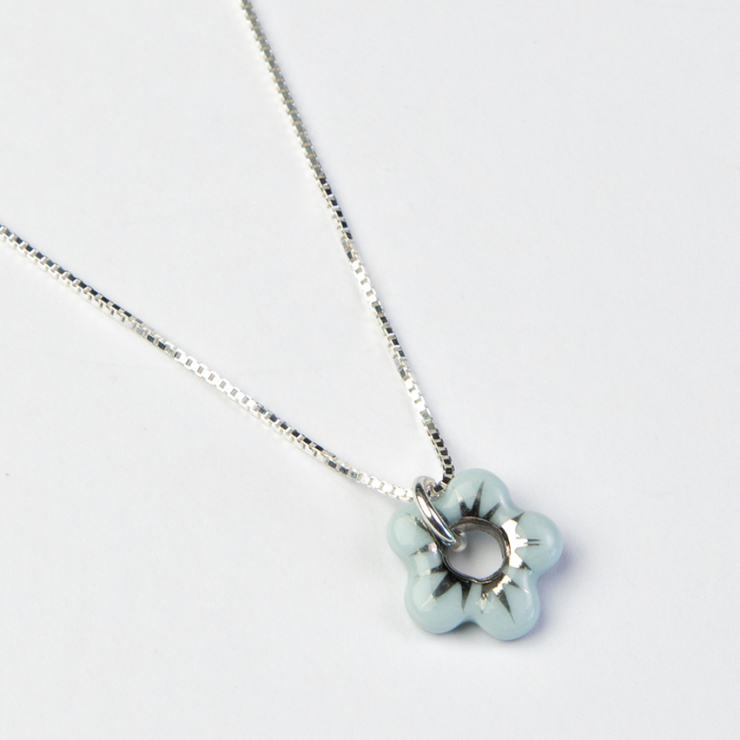 Seafoam Fleur Necklace, Silver