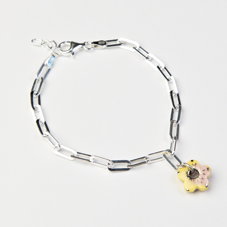 Yellow Fleur Bracelet, Gold or Silver
